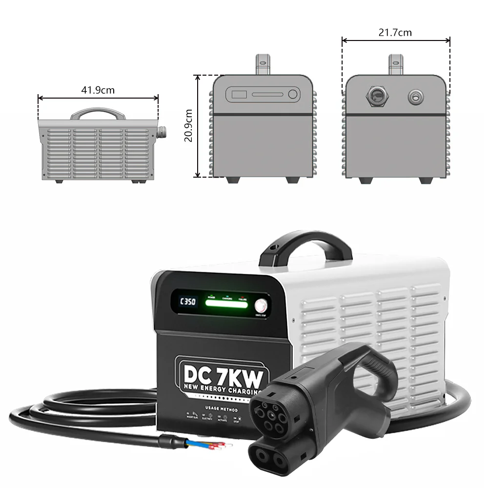 New Product CCS2 1Phase 380V 5M Cable Dc Fast Emergency Car Charger Portable Mobile Ev Charger Station