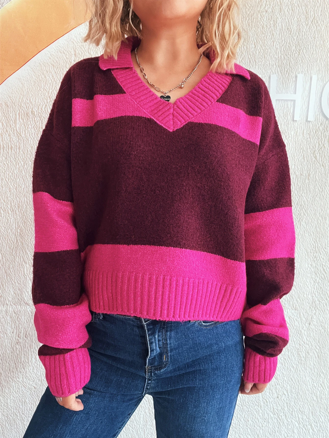 

Осенне-зимний свитер с длинным рукавом и круглым вырезом, удобный для женщин, модный приталенный трикотаж, дизайн с прямыми рукавами