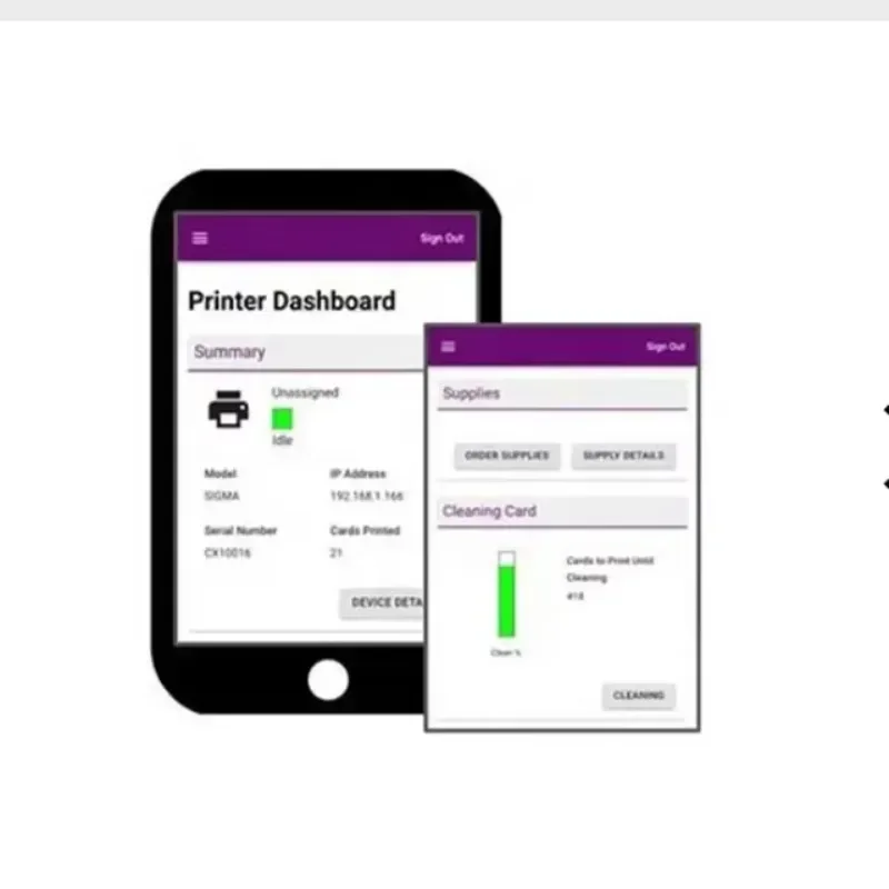 طابعة بطاقات الهوية الذكية الجديدة Entrust Sigma DS1 مزدوجة الجوانب أو من جانب واحد، بطاقة بيانات عالية الكفاءة