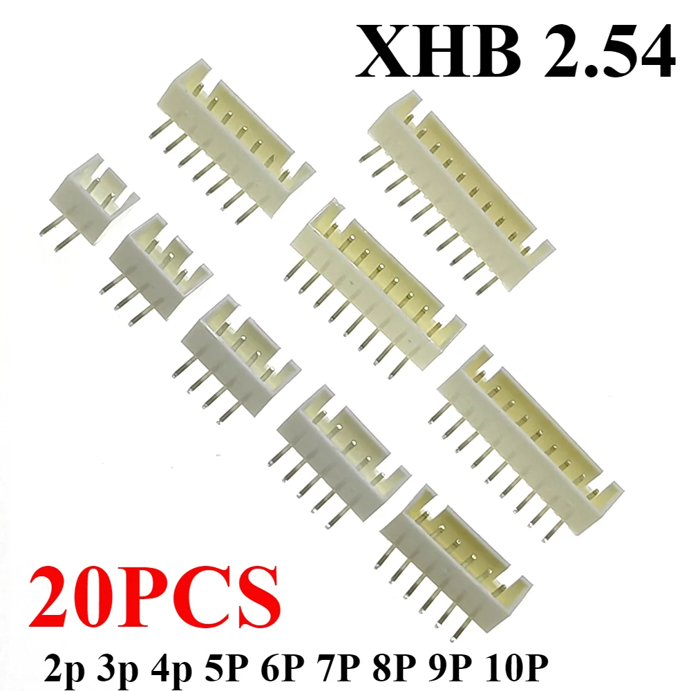 

20PCS XHB 2.54mm Buckle Locking Looper Socket 2p 3p 4p 5P 6P 7P 8P 9P 10P XH2.54 Pin Header Connectors