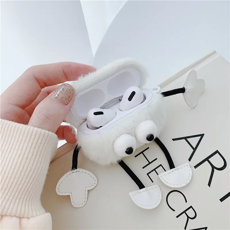 Cute Black White Coal Balls Case for AirPods 4 Airpod 1 2 3 Pro Pro2  Bluetooth Earbuds Charging Box Protective Earphone Cover