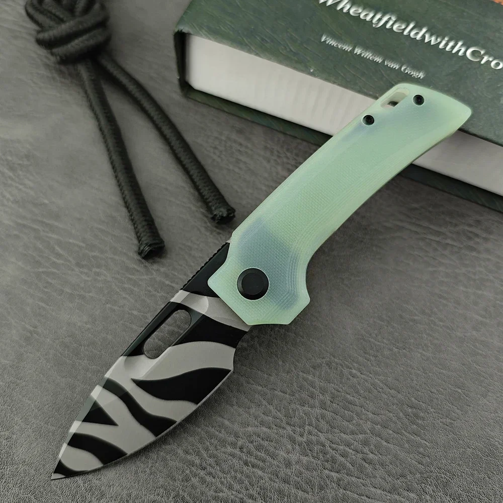 Mini Folding Pocket Knife D2 Steel Blade G10 / Carbon Fiber Handles Knives Self Defense EDC Tools Camping Knife