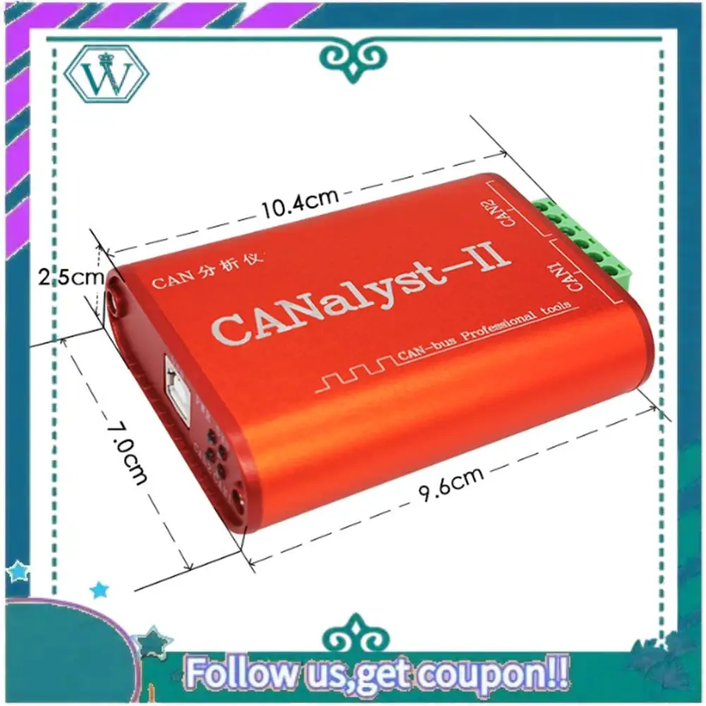 Upgraded CAN Analyzer Canopen J1939 USBCAN-2II Converter Compatible With ZLG USB To CAN Usbalyst-II