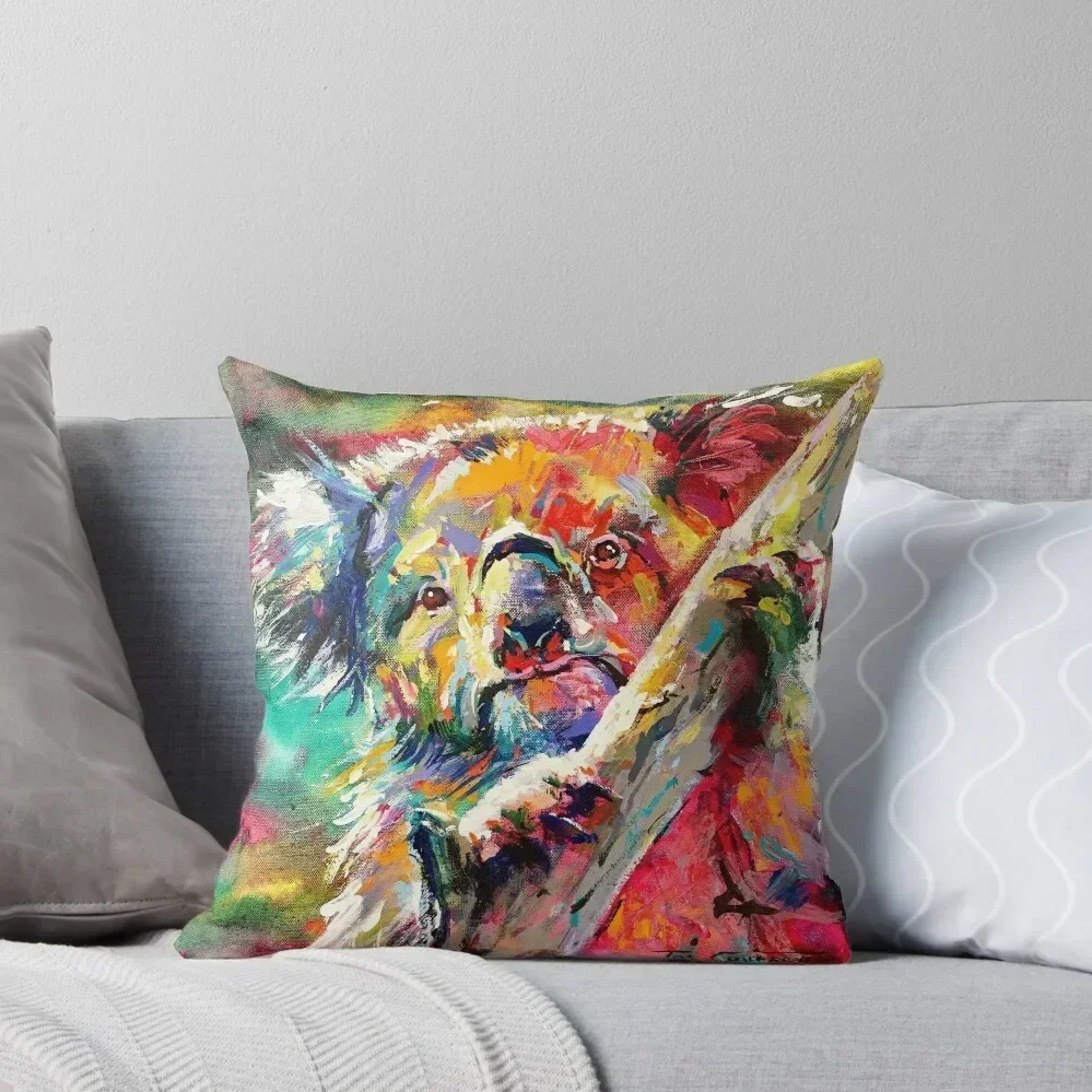 Australian Koala in vibrant color Throw Pillow Sofas Covers Sofa Cushion Cover christmas decorations 2025 pillow