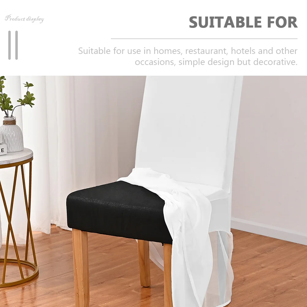 

Stretchy Dining With Skirt Elastic Chair Protector Washable Kitchen Chair Cover Decorative Furniture Cover For Home Use Sofa