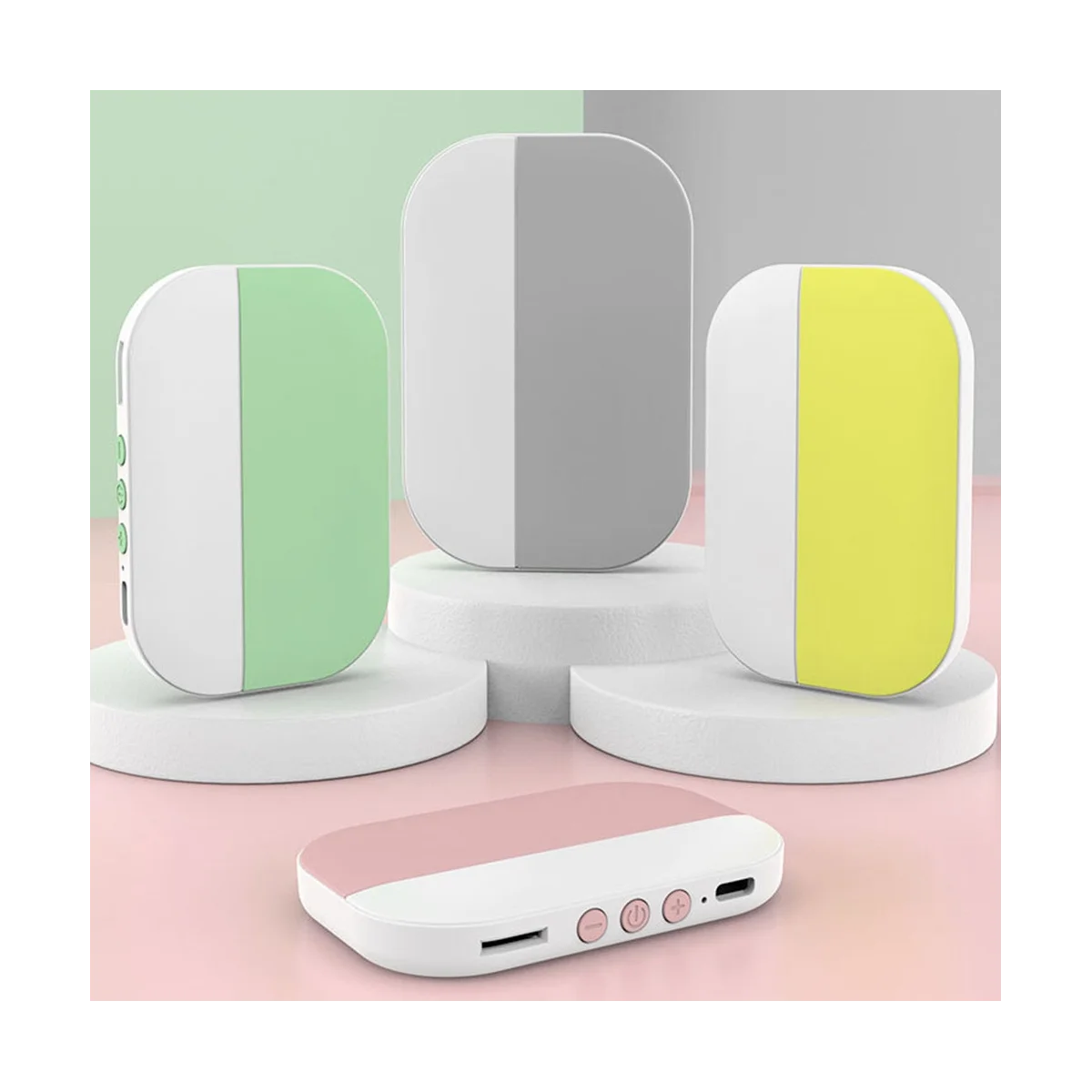 Haut-parleur sans fil Bluetooth 5.2, boîte à musique à conduction Sophia, prise en charge de la carte TF, mini lecteur stéréo, sous oreiller, rose