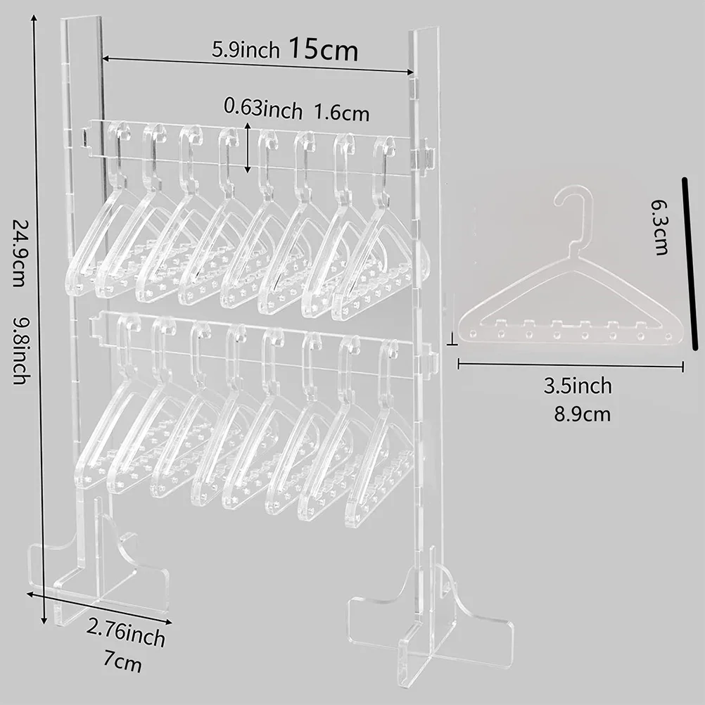 

Transparent Acrylic Display Holder Necklace Rack Necklace Hanging Rack Earring ganizer Desktop St Storage Bracket