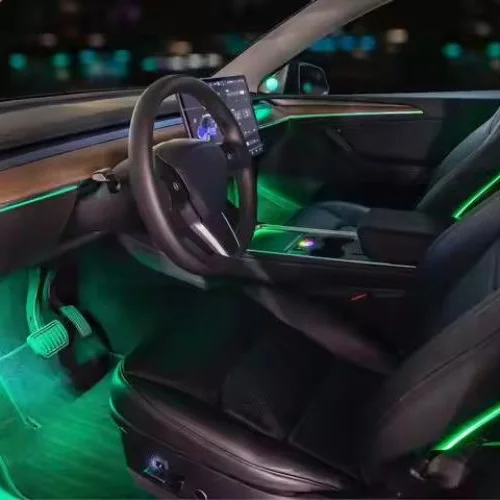 

Upgrade RGB Led Car Interior Ambient Lighting Accessories for Model Y/3 2021-2022 Atmosphere Decoration Light