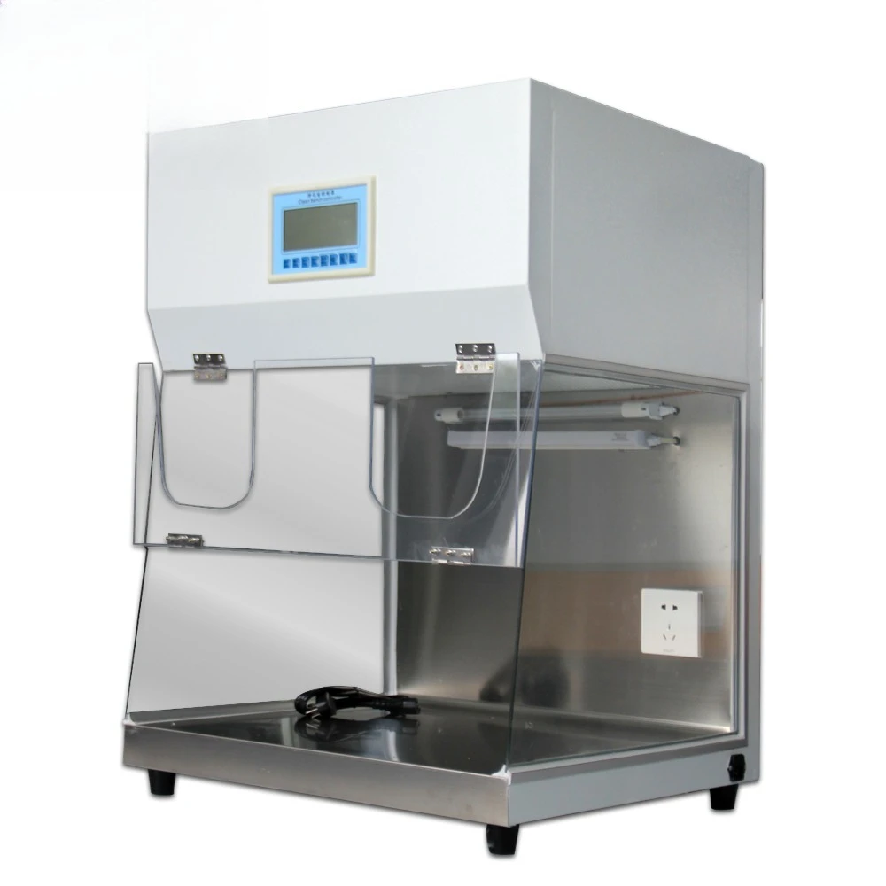 Mini Benchtop PCR Workstation Laminar Flow Cabinet Cleaning Bench