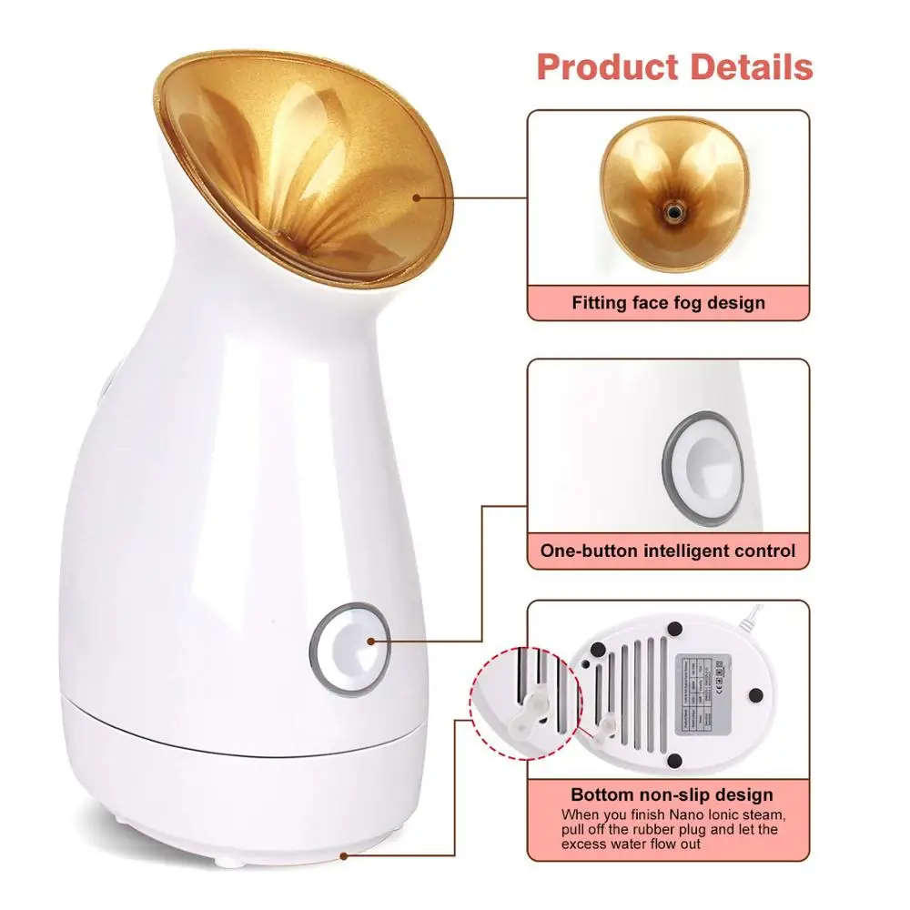 New Face Spa Electric Ionic Beauty Equipment Nano Mister Spray Steamer