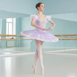 Professional Ballet Tutu Girls Blue Pink Platter Pancake Tutu Ballerina Party Dress Adult Women Child Kids Ballet Dance Costume