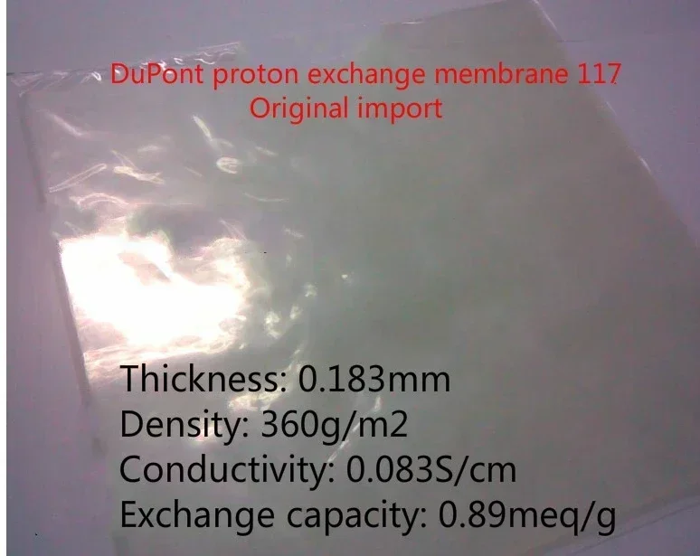 Proton Exchange Membrane 117 Membrane Perfluorinated Sulfonic Acid Ion N117 ( , 10x20 , 20x20 )