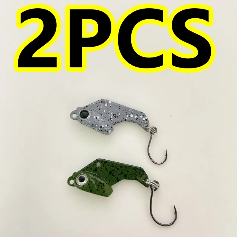 LURETV اليابان Valkein نفس النمط Valcyanom Metal VIB 2 قطعة 3CM4.5g تيار الطعم 8025 #5