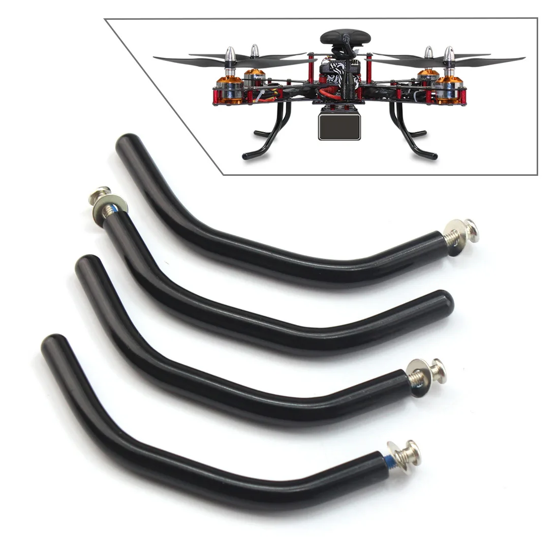 10Pcs crossing machine tripod, suitable for four or six axis 200-350 multi-axis crossing machine, metal tripod M3.0 landing gear