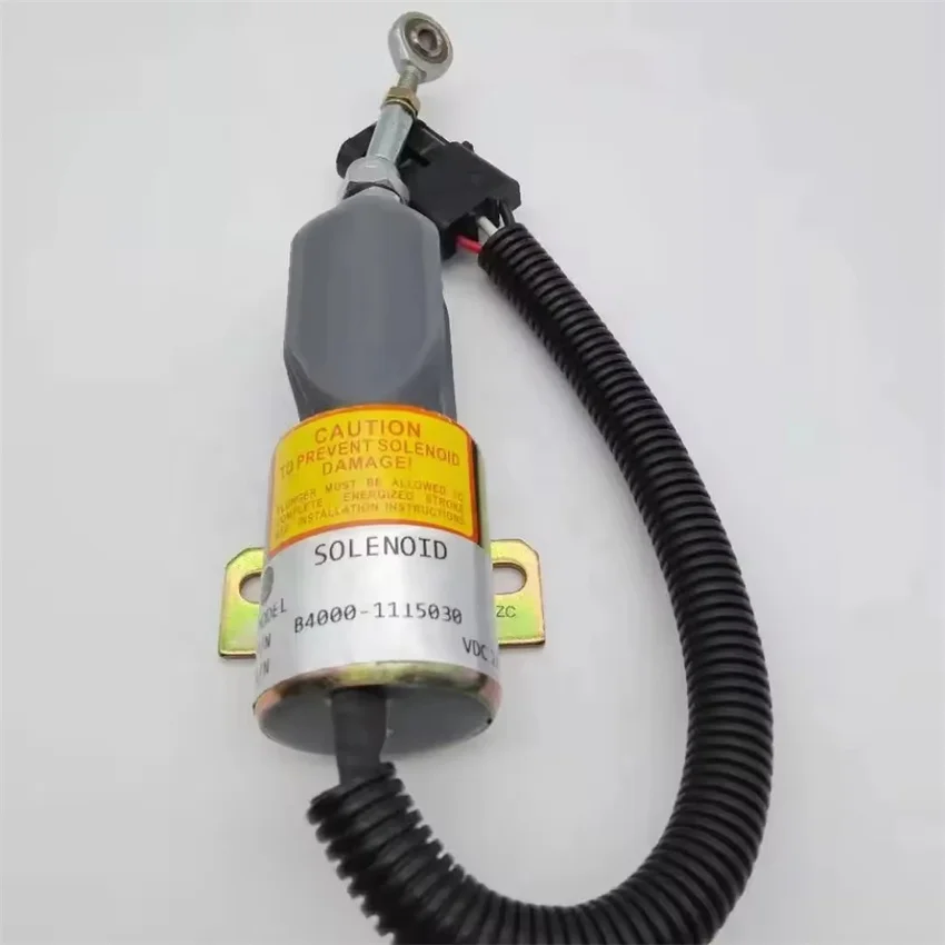 

For Yuchai 4110 Engine Shut-off Solenoid Valve Fuel Cut-off Valve 24v B4000-1115030 Shut-off Switch Excavator Accessories
