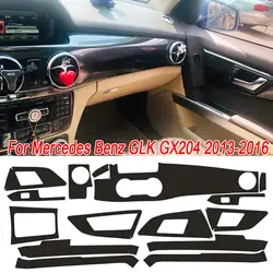 For Benz GLK GX204 2013-2016 5D Carbon Fiber black Sticker Inner Panel Trim