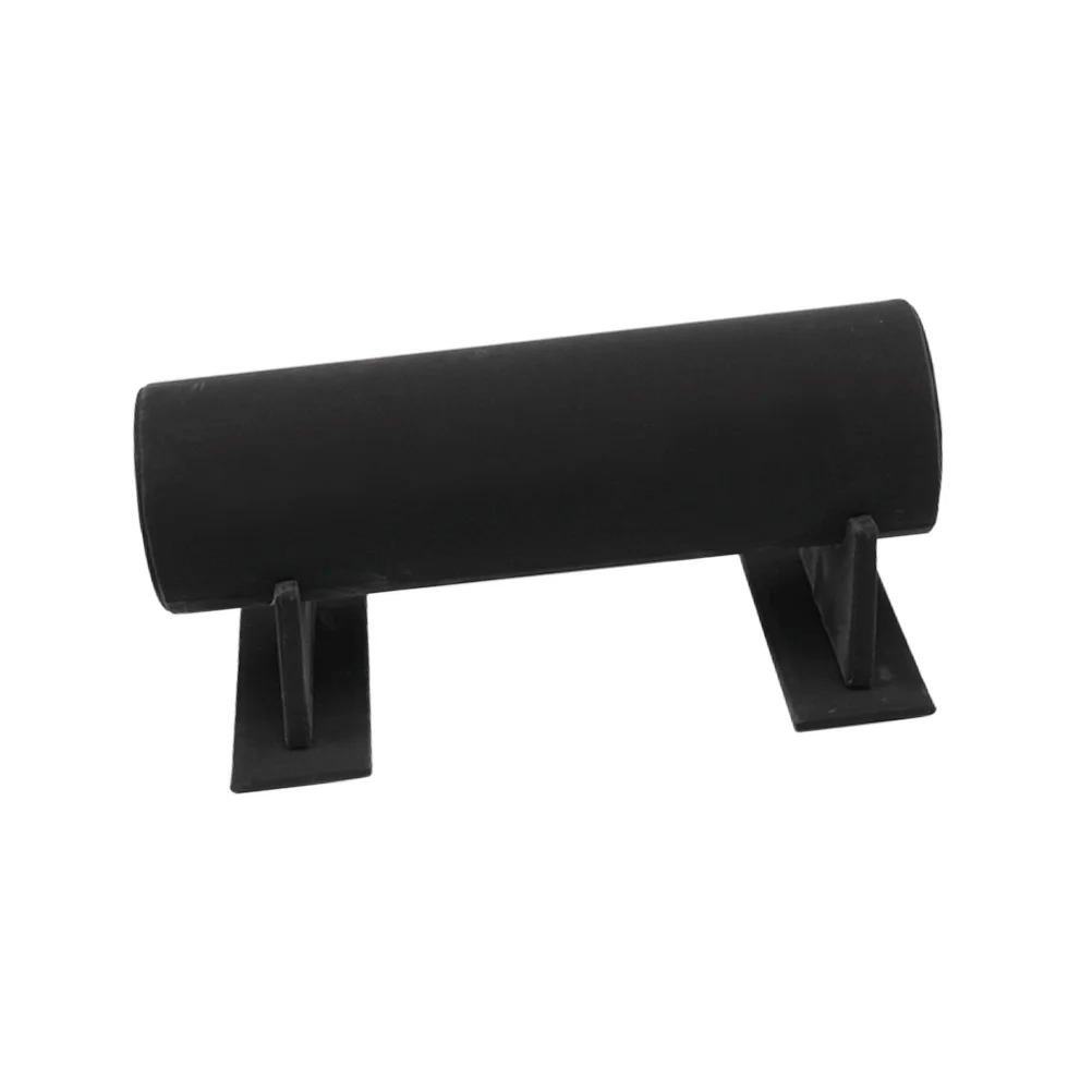 50x11 سنتيمتر قطر عقال رف شاشة بولي كلوريد الفينيل ملفوفة سطح مجوهرات المنظم العصابات الشعر حامل حامل أسود عقال رف شاشة #3