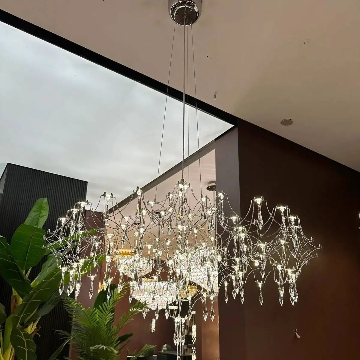 Modern LED Starry Sky Ceiling Chandeliers Firefly Living Dining Room Pendant Lamp Home Decor Hanging Light Luster Fixtures