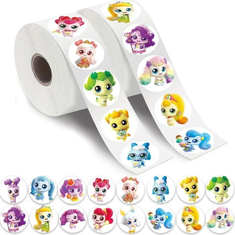 

500Pcs Catch Teenieping Cartoon Roll Up Sticker Decorate Desktop Schoolbag Packaging Bag Sealing Sticker Girls' Children's Toys