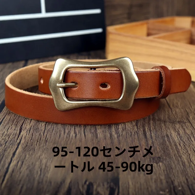 プラスサイズの女性の革ベルト-20-センチメートル拡張トップレイヤー牛革多用途ジーンズマッチレトロバックルレディースユニバーサルベルト
