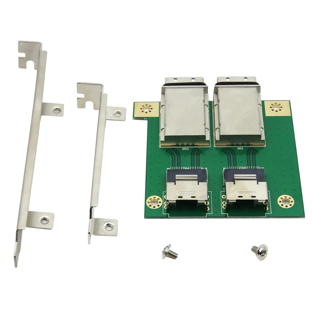 Dual Mini SAS SFF-8088 to SAS36P SFF-8087 Adapter in PCI Bracket Supports External SFF-8088 26-Pin Host