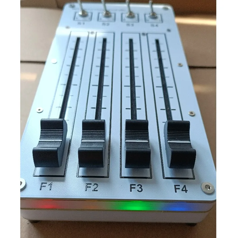 4 push 4 switch 100mm slide, USB interface MIDI CC controller for computer music host software