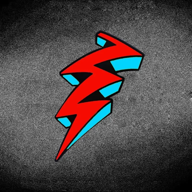 1PC "Trendy Driver Car Sticker, Neon Lightning Design Decal, Distinctive Accessory for Enthusiasts, Stylish Car Decor"