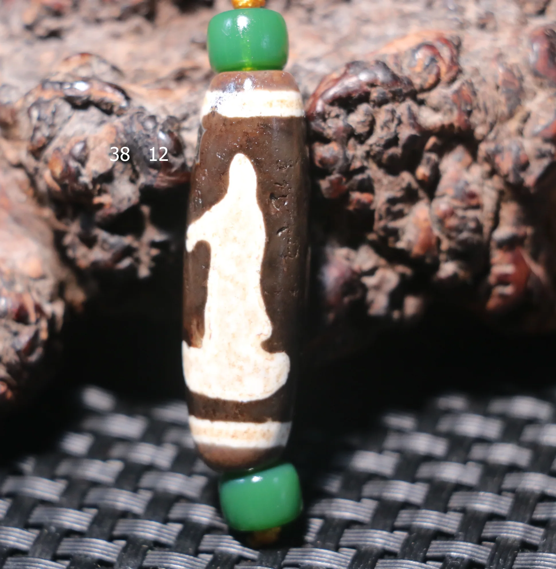 Magic Energy Tibetan Old Agate 2 Mercy Kwan Yin Figures dZi Bead Totem 5A Amulet Fit For Making Bracelet TIMESTOWN UPD240809A01