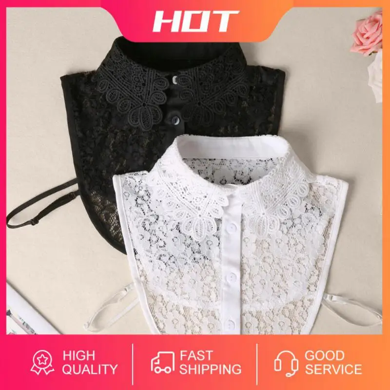 Black White Fake Collar Girl Lace Shirt Adjustable Fake Collars Women All-match Decoration Fake Collar As A Gift Accessories