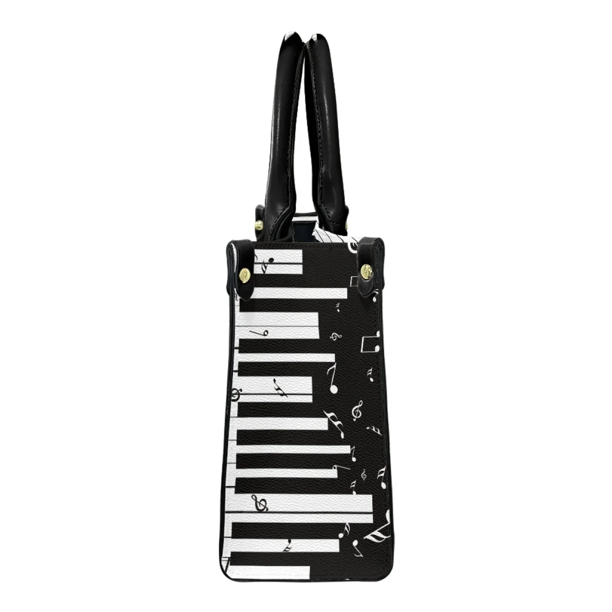 Bolsos de mensajero con asa superior para Mujer, bolsos de mano casuales de cuero PU Vintage, bolsos de mano para fiesta de notas de Piano, Carteras de embrague al aire libre, diseño de lujo musical