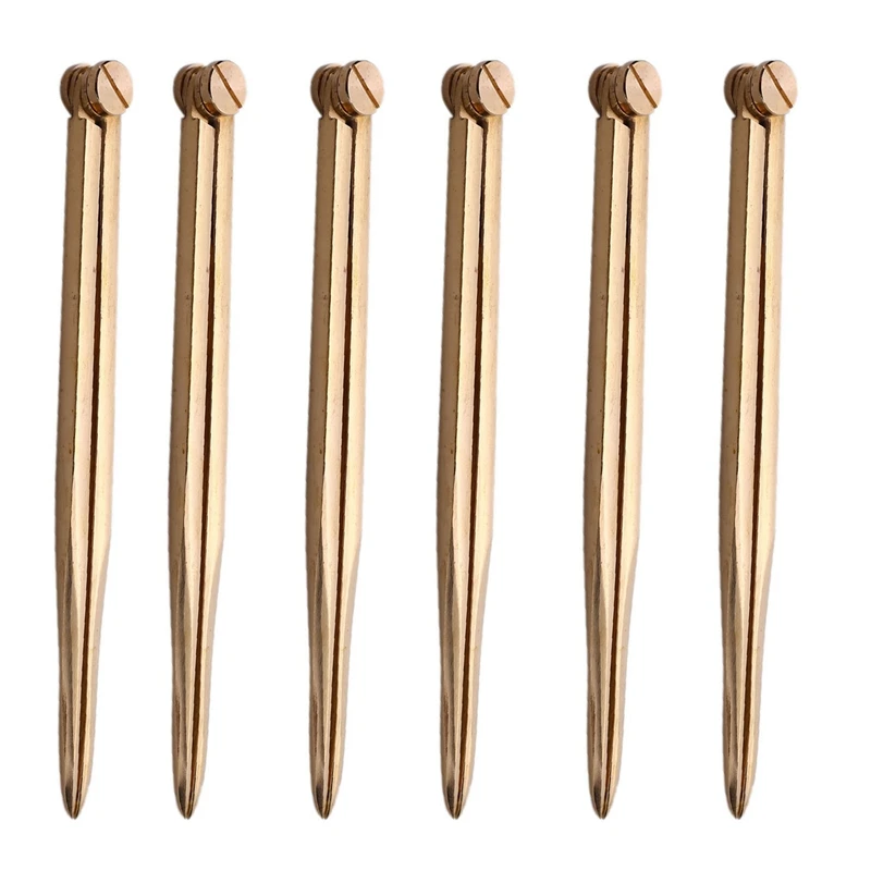 6Pcs 168Mm Nautical Chart Straight Divider Solid Brass Marine Dividing Tool No Rust For Architects Marine Navigation