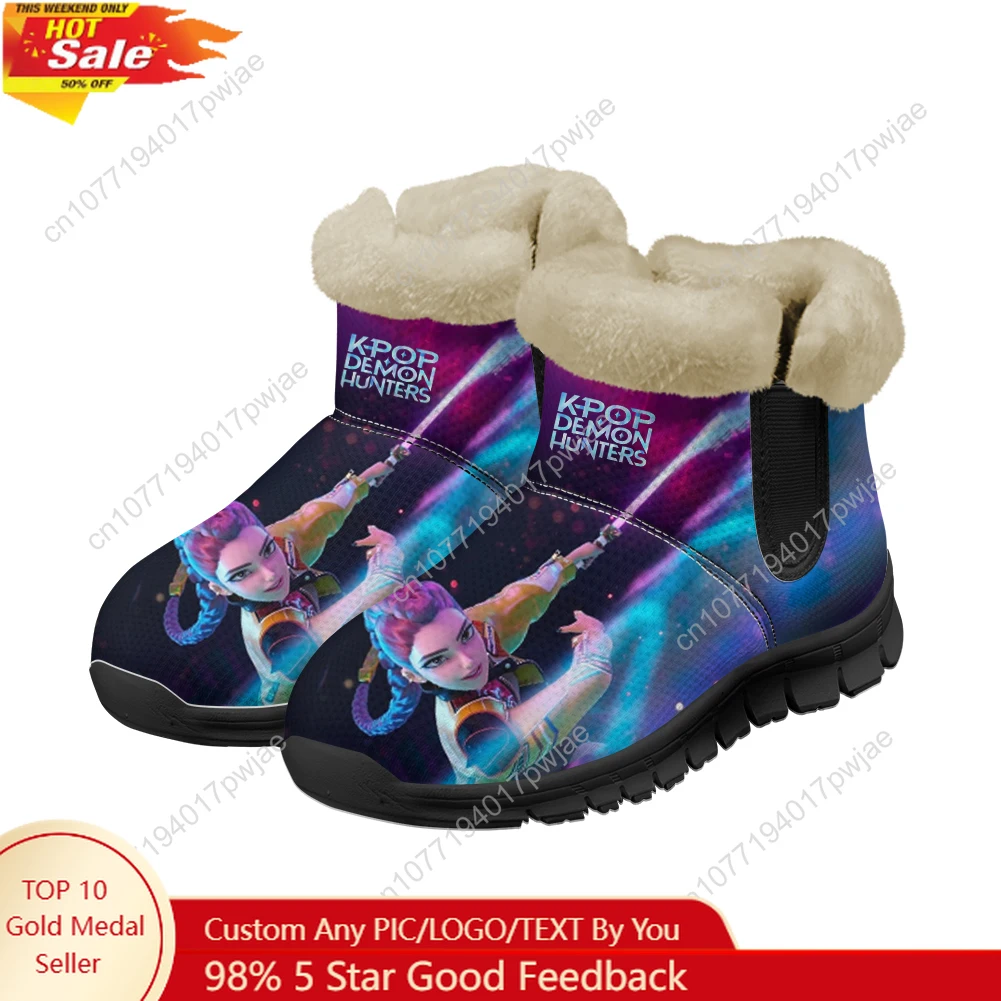 

Rumi Snow Boots KPop Demon Hunters Mens Womens Shoes Keep Warm Plush Outdoor Sports Shoes Custom Sports boots