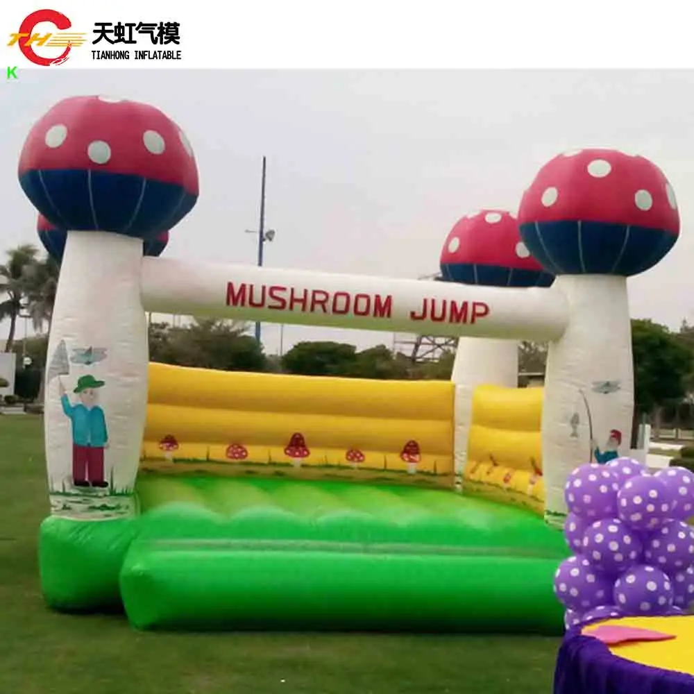 Fast Shipping Mushroom Jump Bouncer Outdoor Carnival Party Inflatable Bouncy Castle for Children Forest Themed