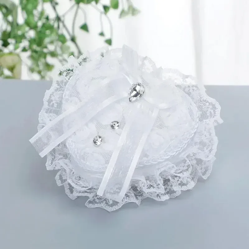 Ring Case Lightweight Ring Pillow Hand Holding Create Atmosphere Lace Ring Pillow Box
