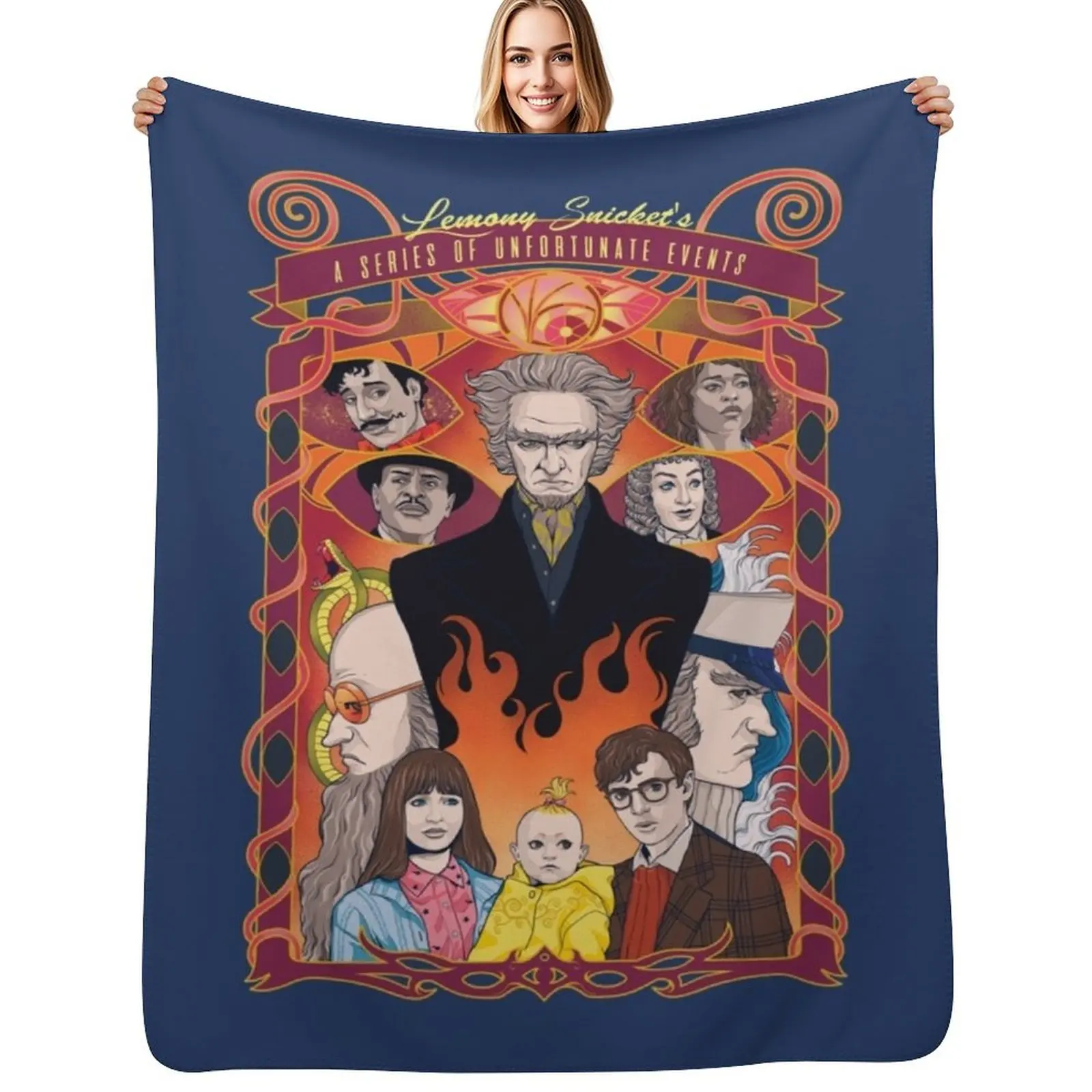 

A Series of Unfortunate Events Throw Blanket Year Round Soft Comfortable Blanket for Home