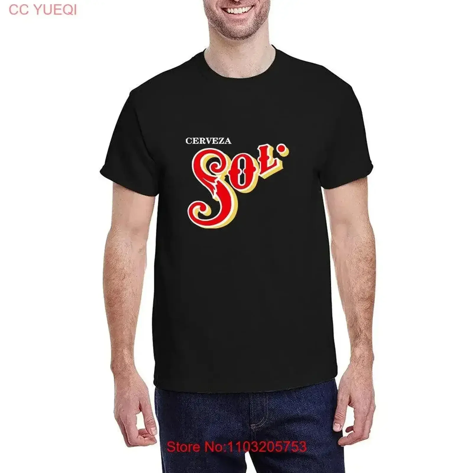 

NEW SHIRT CERVEZA SOL BEER YELLOW LOGO UNISEX T FUNNY MEN'S SIZE S 5XL vintage Washed Stretched fashion Top For Everyday Wear