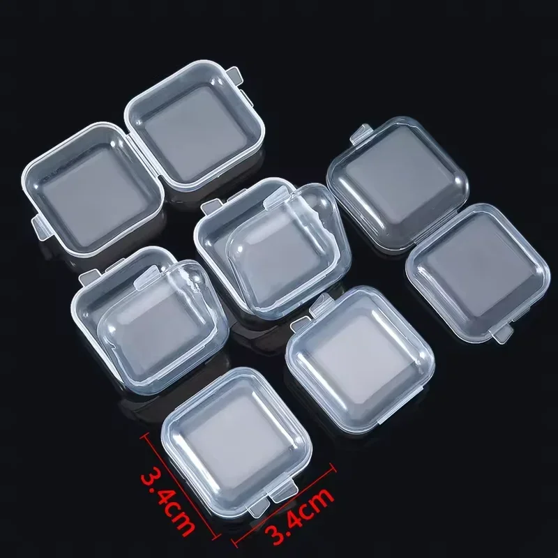 

5/20PCS Mini Plastic Storage Box Transparent Jewelry Storage Box Container Portable Earring Ring Earplugs Packaging Storage Case