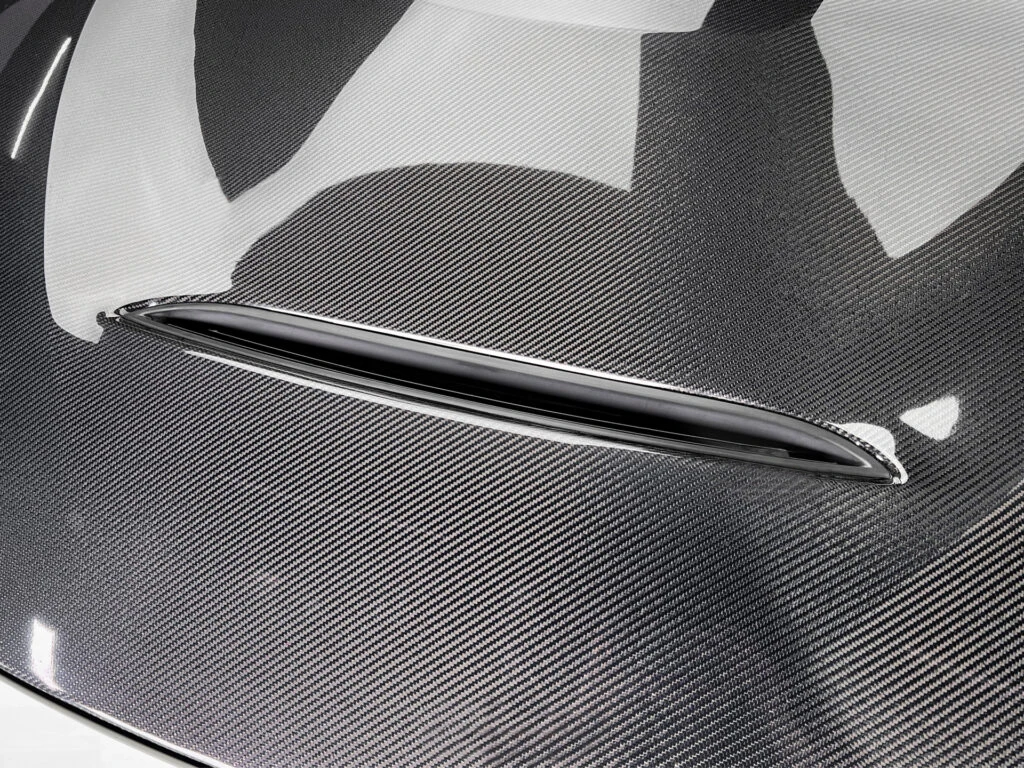 غطاء محرك السيارة عالي الجودة بنمط GTS لغطاء محرك F32 F82 M4 M3 2014-2015 من ألياف الكربون #2