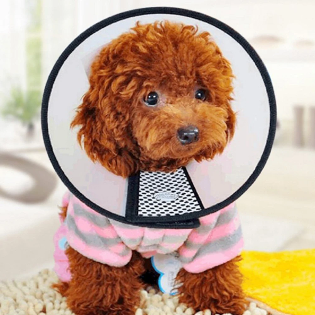 

3pcs Pet Neck Collar For Dogs Cats Durable Anti-Scratch Bite Post Surgery Wound Healing Elizabethan Collar Size 5 Fits 21-24Cm