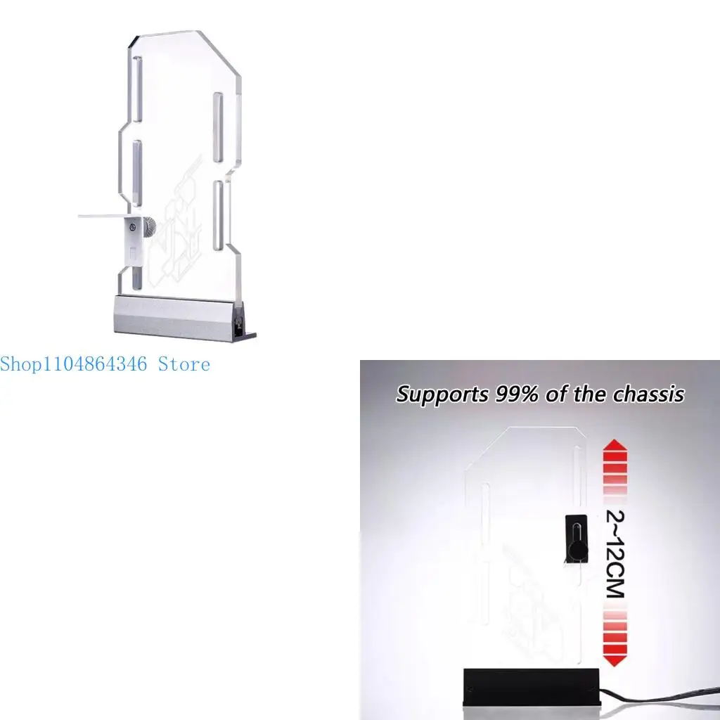5asd Acrylic Graphics Card Stand Customizable Height ARGB Syncs Illuminations