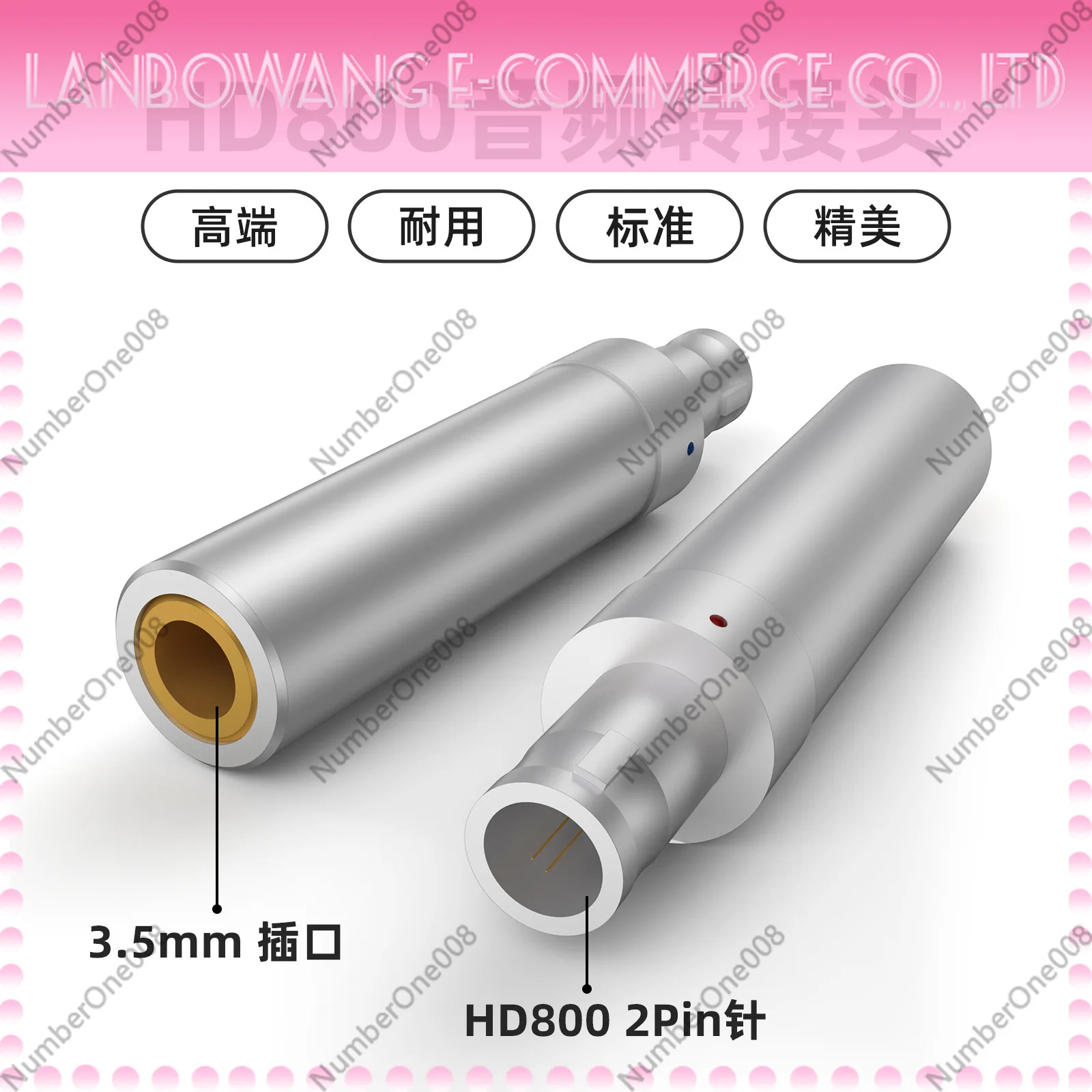 6.35mm Male to Dual 3.5mm Female Adapter Compatible with Sennheiser HD800 HD820