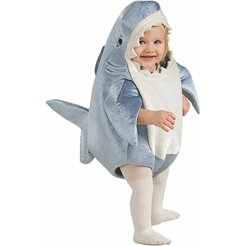 

Kids Size Cosplay Shark Cartoon Character Costume Mascot Perform Clothes Advertis Fancy Dress Party Costume Animal Carnival Gift