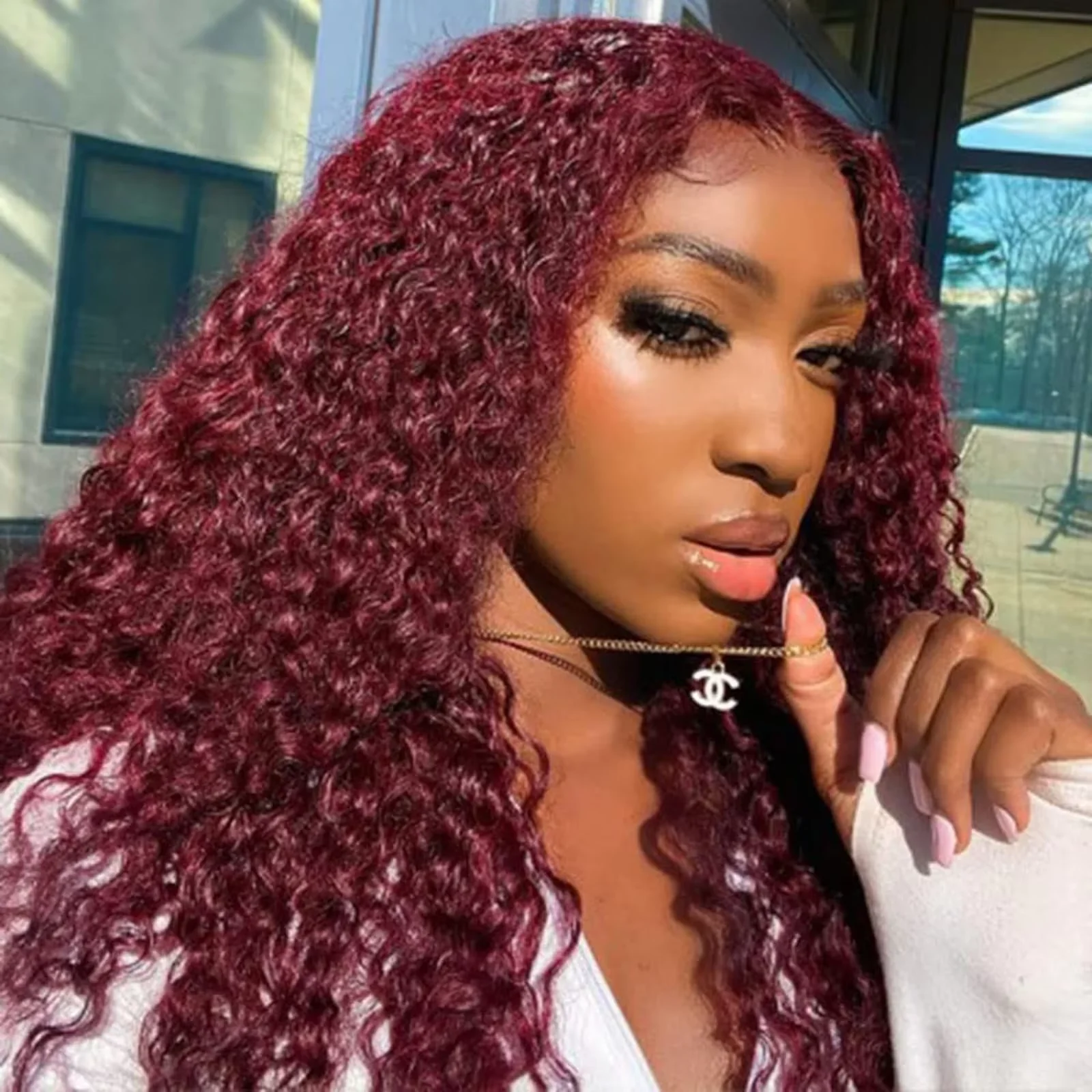 

30 inch lace front wigs Burgundy Deep Wave 13x4 Lace Front Curly Wigs Colored 13x6 hd lace frontal wig human hair for women