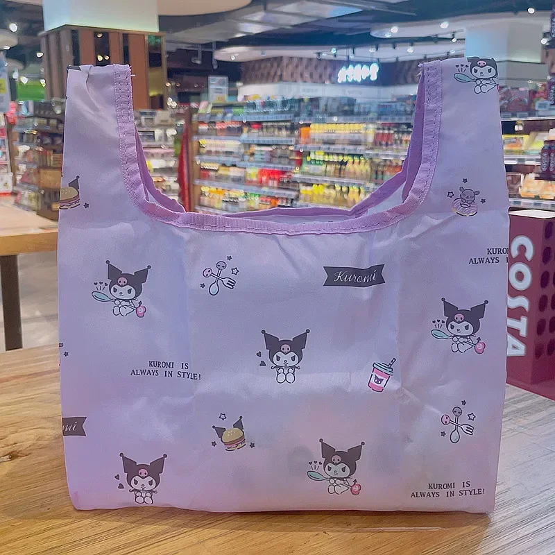 ハローキティかわいいショッピングバッグクロミアニメメロディ漫画収納袋衣類折りたたみ式大容量包装ポータブル