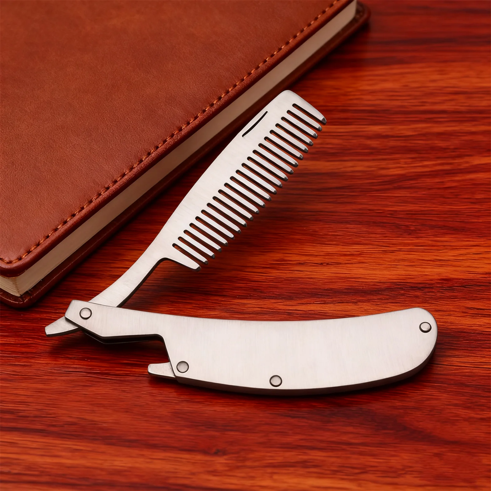 Stainless Steel Facial Hair Scissors Trimmer For Eyebrow Mustache And Nose Hair Precision Cutting Compact Foldable Tool For Men