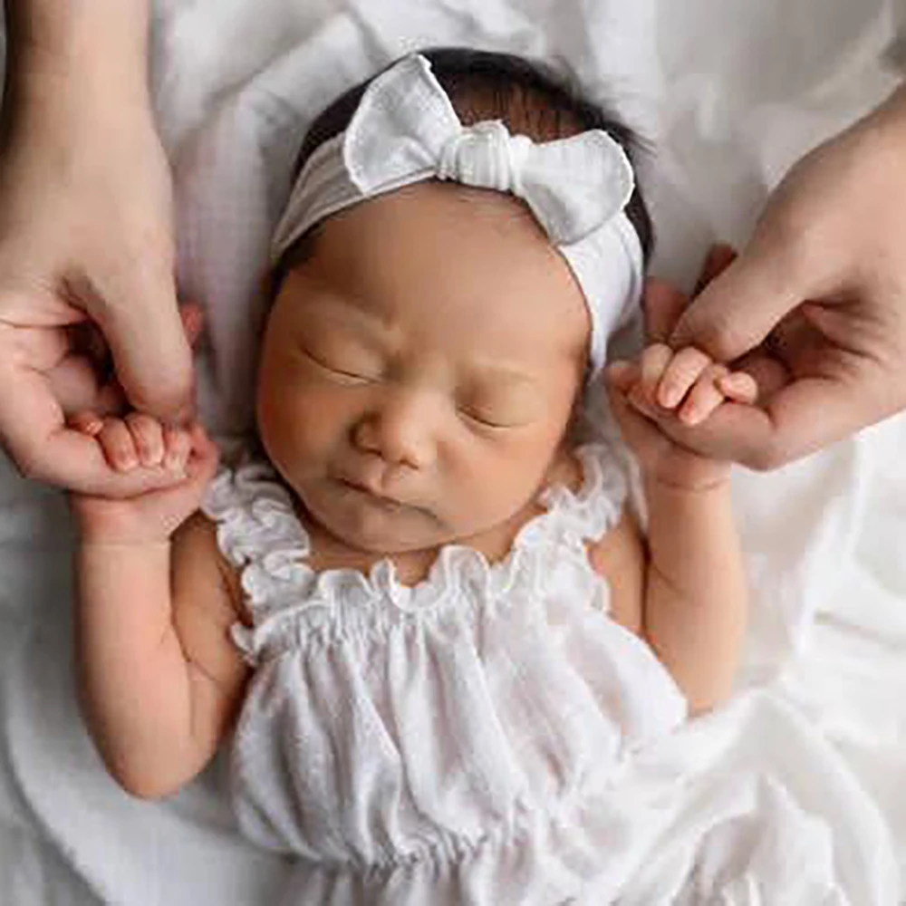 Newborn Photography Props Ruffle Romper Infant Cotton Outfit Soft Knit Baby Photo Shoot Clothes Baby Shower Gift Studio Wear