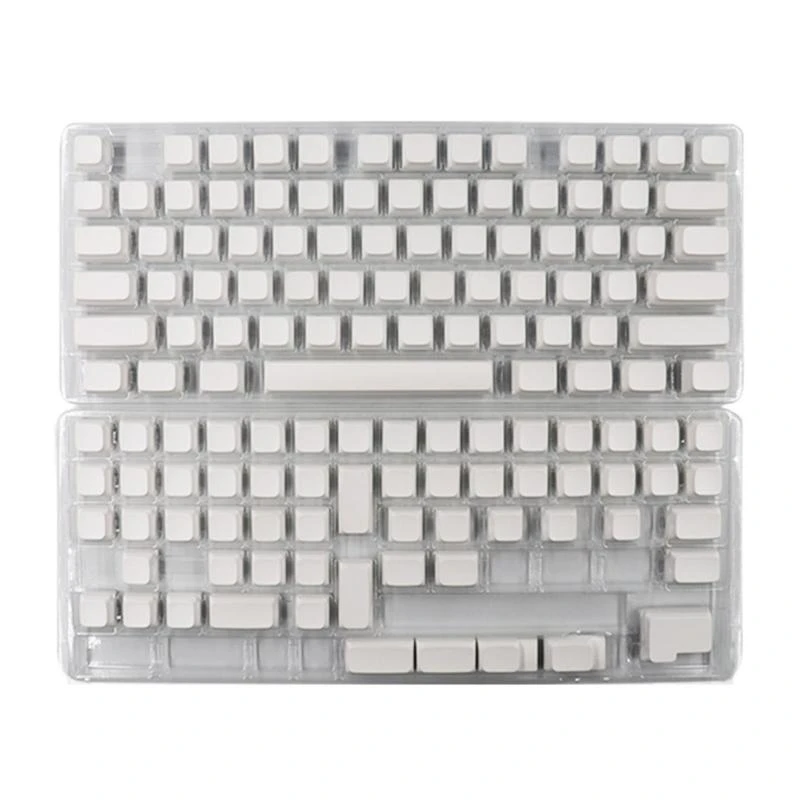 31BA XDA Profile Blank Keycaps Thick PBT DyeSub for 134Keys Mechanical Keyboard Minimalist White Blank Keycap Set