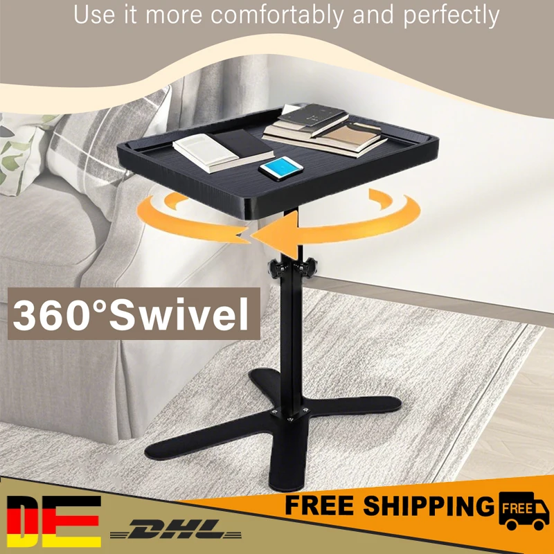 

Couch Side Table, TV Tray Table, Couch Arm Tray Tables, Small Side Tables Living Room, C Shaped End Table Couch Slide Tables