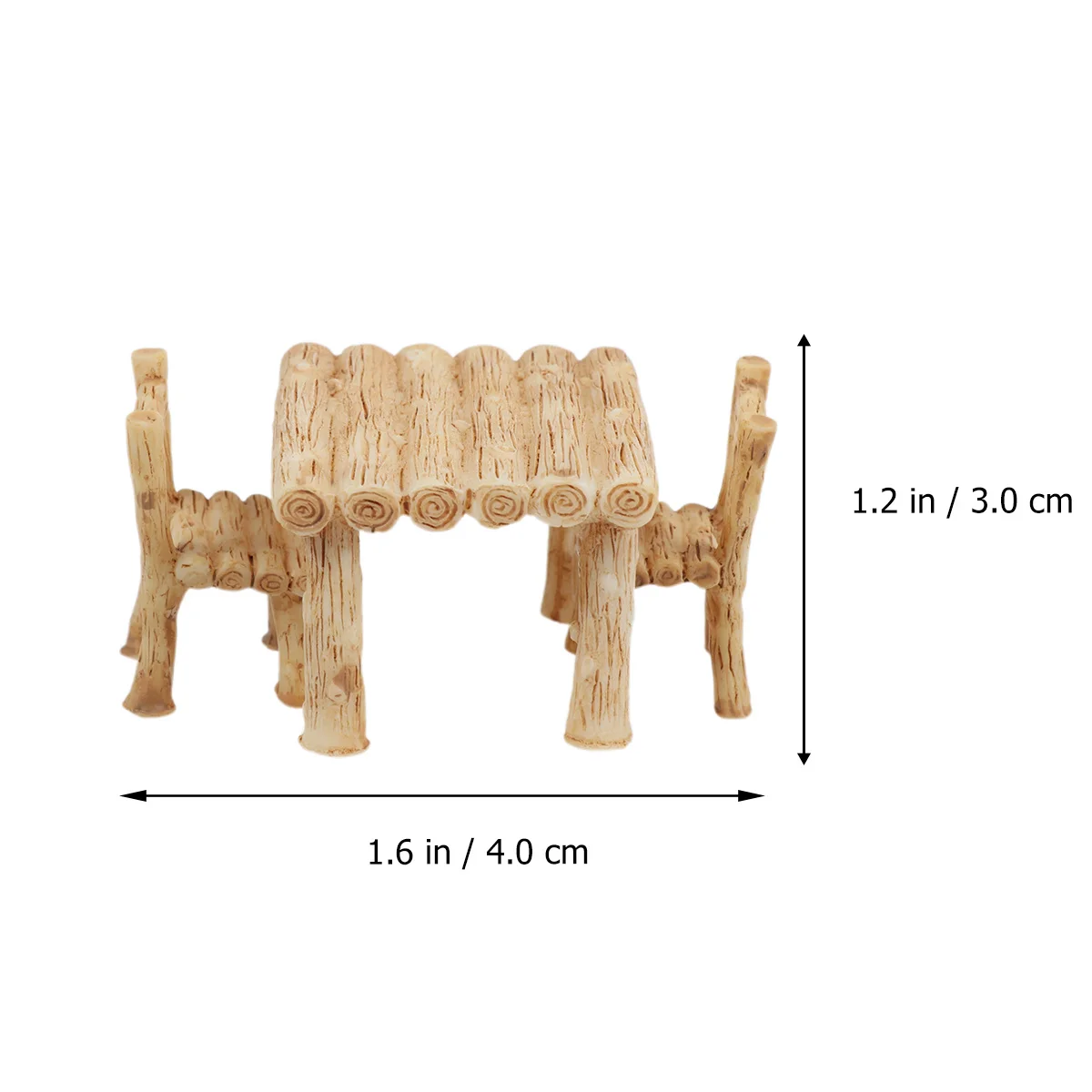

1Set Miniature Garden Ornaments Kit Durable Waterproof Resin Moss Micro Landscape Squares Tables Chairs for Garden Veranda