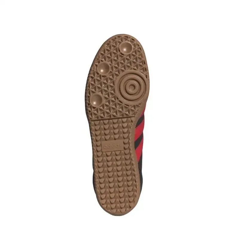 アディダス オリジナルス サンバ OG ユニセックス ブラック レッド スポーツ ファッション滑り止め着用クラシック ボード シューズ道徳トレーニング シューズ